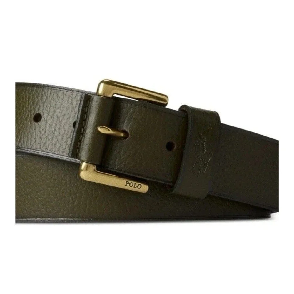 Polo Ralph Lauren Men’s Green Pebbled Leather Belt Size:42